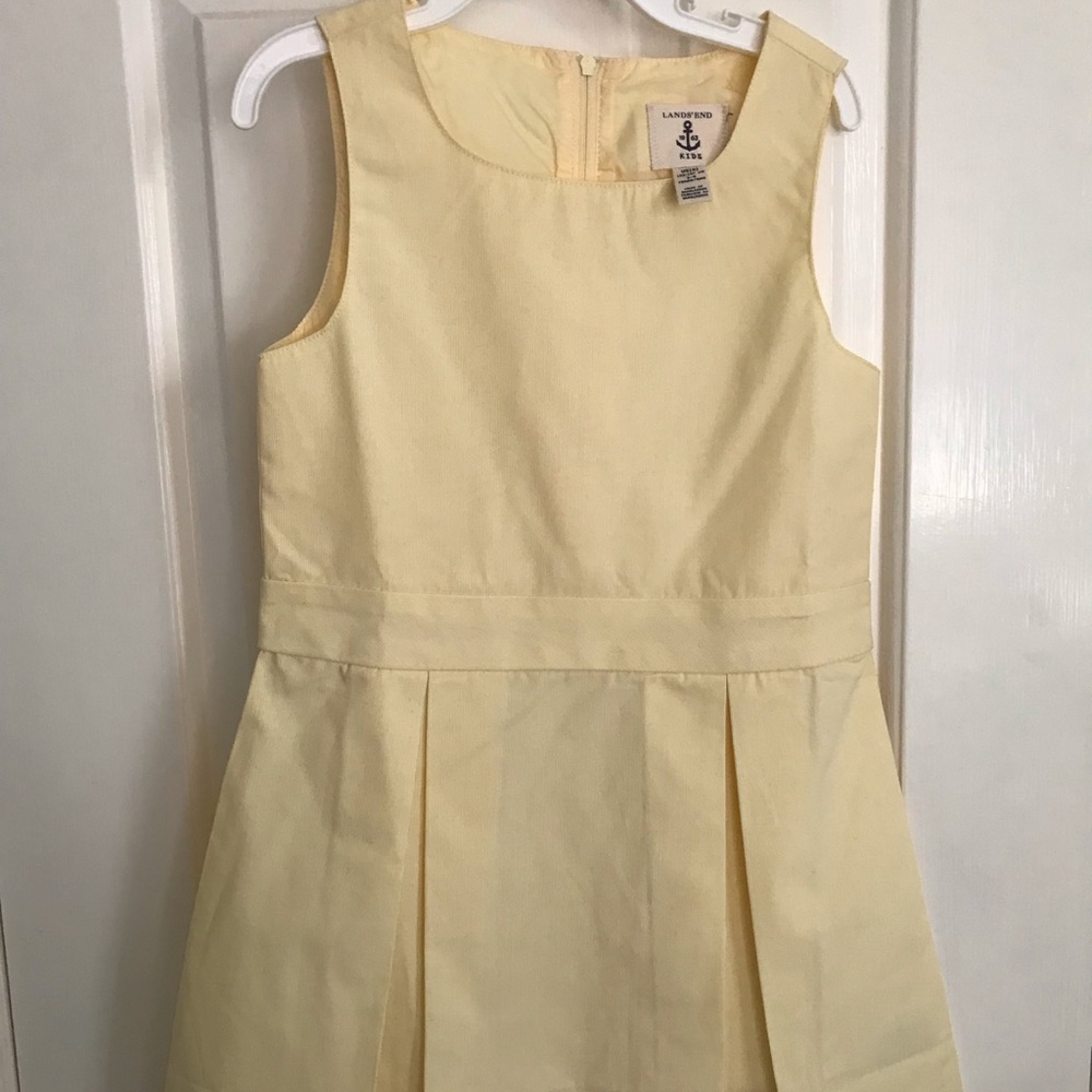 TWO set of Lands’ End dress. NWT-Yolk yellow-4yr, light blue stripped-6yr
